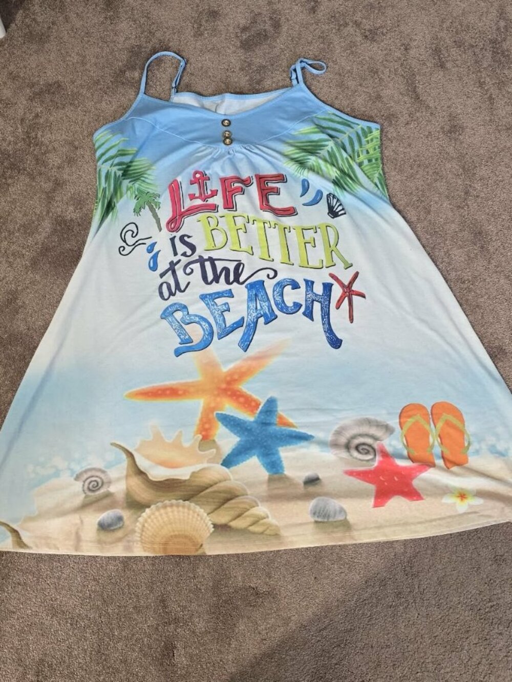 Dress – Short – Beach Tank/Spaghetti Straps – Size XXL